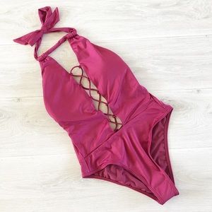 Cikada Crisscross One Piece Swimsuit